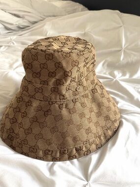 Gucci Brown GG Monogram Bucket Hat